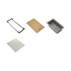 Set accessoires cuisine AllIn Set 3 support téléscopique planche égouttoir tapis pliable