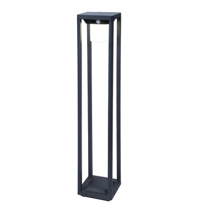 Borne solaire Roma à détection 21 W 300 lm H50 cm 3000K IP55 anthracite