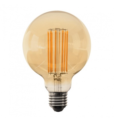 Lampe LED globe vintage à filament Long G125 E27 8 W 680 lm 2000K