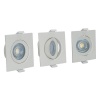 3 spots orientables à encastrer rond 65 W 4000K blanc