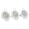 3 Spots encastrés ronds avec lampe GU10 3x 6 W