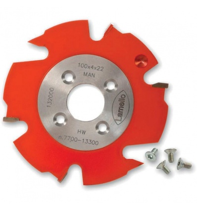 Fraise à rainurer MD pour Classic Ø 100 4 22 mm Z6 dents alternées sans moyeu avec disque de distance