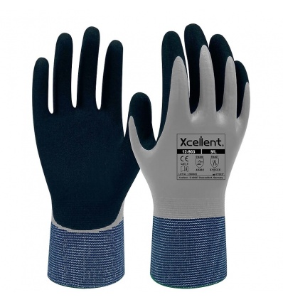 Gants anticoupure C enduction nitrile jauge 15 12903 taille 8 carton de 144 paires