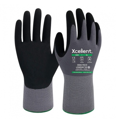 Gants dextérité grip enduction nitrile jauge 15 3000 taille 7 carton de 144 paires