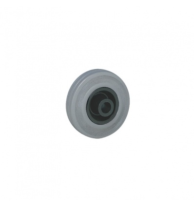 Roue caoutchouc gris 80x35 moyeu lisse 12x40 80kg