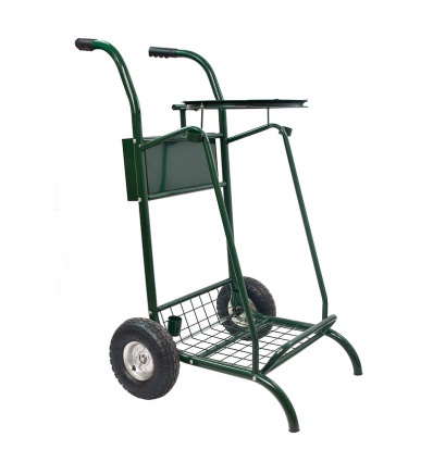 Chariot voirie sans couvercle 110L Mobisac Roues pneumatique vert mousse