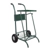 Chariot voirie sans couvercle 2x110L Mobisac Roues pneumatique vert mousse