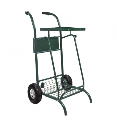 Chariot voirie sans couvercle 2x110L Mobisac Roues caoutchouc vert mousse