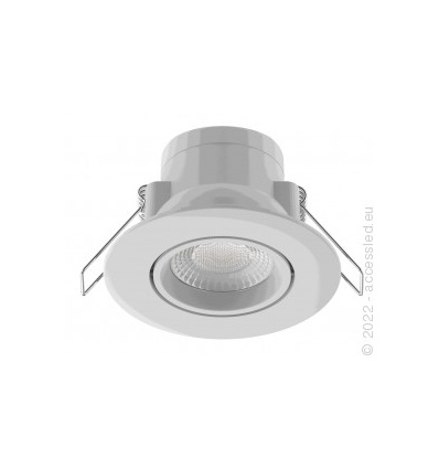 Spot led orientable blanc mat IP65 5w avec bornier 2700-3000-4000° K