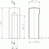 Demi cache fiches en aluminium OR diam 16 pour fiches Exacta 495 boîte de 40