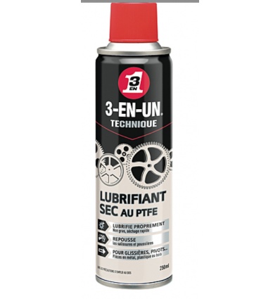 LUBRIFIANT SANS SILICONE POUR SERRURE ET CYLINDRE - 3 en 1 - WD40