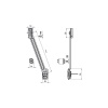 Compas chassis soufflet 220 mm pour menuiserie aluminium