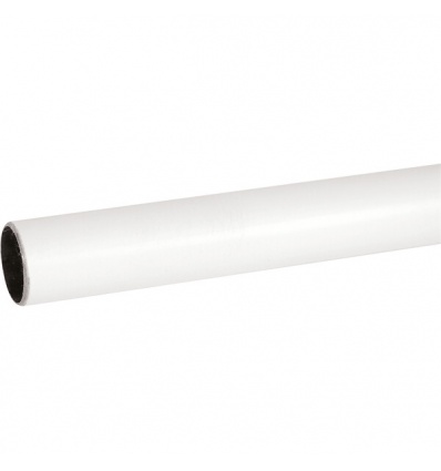 Tubes de penderie ronds aluminium diamètre 16 mm finition blanc mat RAL 9010 longueur 3 m