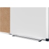 Tableau combiboard côté blanc acier magnétique émaillé côté revêtement liège naturel H 90 x L 120cm