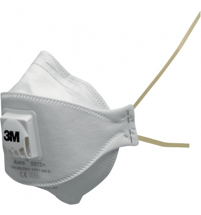 Masque antipoussière 3M Aura FFP1 avec valve série 9312 boîte de 10 masques