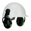 Coquilles antibruit pour casque de chantier vert SNR 26 dB