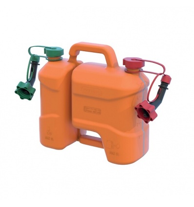 Jerrycan polyéthylène à double compartiment 5 litres et 3 litres