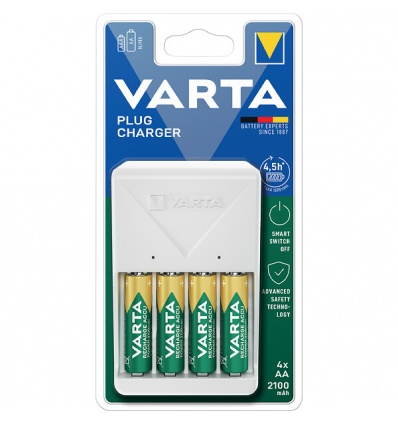 Chargeur VARTA Plug Charger 4 canaux AAAAA 4 AA 2100 mAh