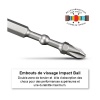 Jeu de 5 embouts de vissage IMPACT BALL 14 empreintes Torx 50 mm avec magnétiseur T10T15T20T25T30