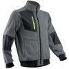 Veste thermique MIKAN Molleton 70 CO30 PES 300gm2 Empiècements Ripstop Gris chinéLime taille L