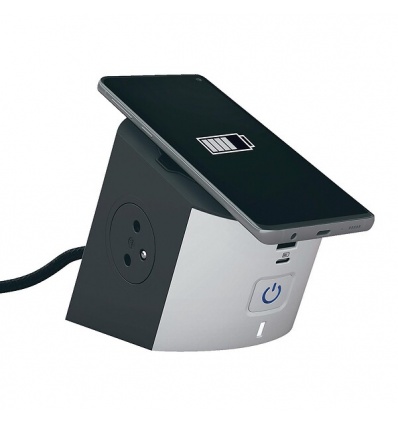 Station de charge 2x2PT Surface induction USB type A et type C