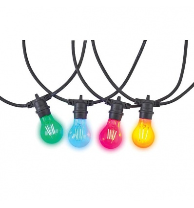 Guirlande LED ToLEDo Retro Chroma 12 lampes couleur IP54