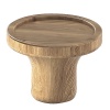 Bouton en bois Forest diamètre 38 mm hauteur 28 mm finition noir wengué