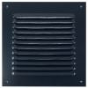 Grille métallique à persiennes en applique avec moustiquaire 165 x 165 mm gris anthracite RAL 7016