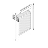 Rail de guidage pour rideaux C BOX pour cassette largeur 500 et 600 en hauteur 1500 mm finition aluminium