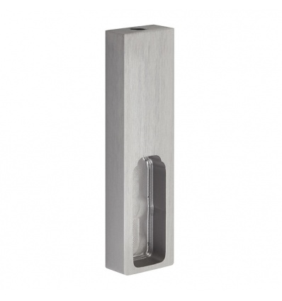 Support soustablette pour penderie renctangulaire en aluminium finition titane 75 x 20 x 10 mm