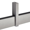 Support intermédiaire soustablette pour penderie renctangulaire en aluminium finition anodisé 75 x 20 x 10 mm