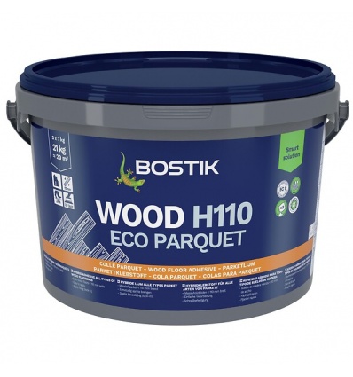 Colle parquet Wood H110 Eco pour parquet tous formats et parquet massif jusquà 110mm de large bidon de 3x7kg