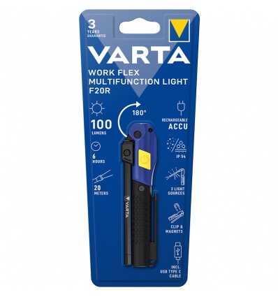 Baladeuse LED rechargeable Varta Work Flex F20R