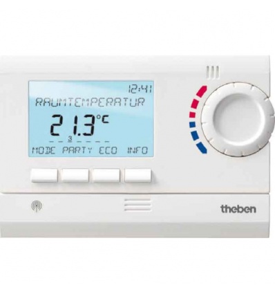 THERMOSTAT AMBIANCE PROGRAMMABLE 24H 7J RADIO 2 ZONES THEBEN 8339502