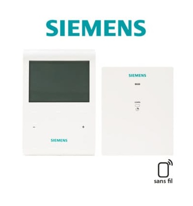 Kit RF Thermostat d'ambiance programmable sans fil Siemens RDE100.1RFS