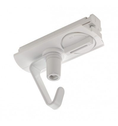 Adaptateur pour rail 1 allumage 230V, blanc, électrique, crochets incl