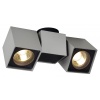 ALTRA DICE spot 2, plafonnier, gris argent noir, 2x GU10, max. 2x 50W