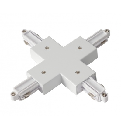 Connecteur en X pour rail 1 allumage 230V, blanc