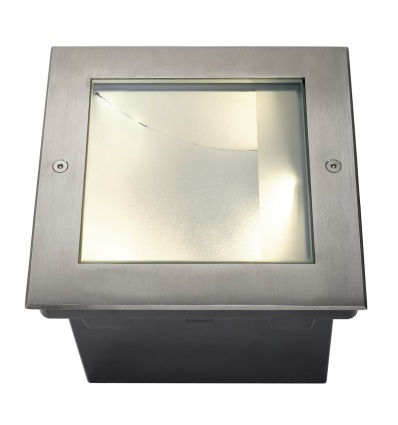 DASAR 255 LED CARRE encastré, asymétrique, inox 316, 28W,3000K